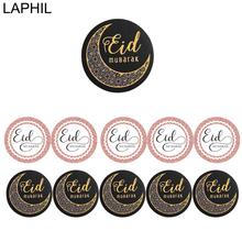 LAPHIL 60pcs Eid Mubarak Decoration Paper Sticker Gift Lable Seal Islamic Muslim Ramadan Kareem Favors Eid Party Supplies 2024 - buy cheap