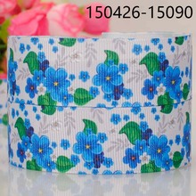 free shipping 50 yards 1 " 25 mm glorious flower pattern printed grosgrain tape ribbon DIY handmade hair bow 2024 - buy cheap