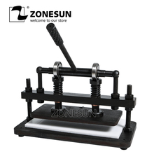 ZONESUN 3616cm Double Wheel Hand leather cutting machine for bag photo paper PVC/EVA sheet mold cutter leather Die cutting tool 2024 - buy cheap