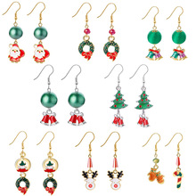 Santa Christmas Drop Earrings Colorful Bell Snowman Jewelry Snowflakes Xmas Chritsmas Eve Earrings Gifts For Women Girls 2024 - buy cheap