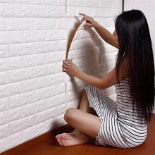 3D PE Foam Stone Brick Panel Wall Stickers For Kids Rooms Home Decor Waterproof Art Mural Kids Safty Self-adhesive DIY Wallpaper 2024 - buy cheap