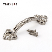 4Pcs 47*14mm Zinc Alloy Mini Drawer Handle Vintage Wooden Box Cabinet Storage Box Handle Silver Color 2024 - buy cheap