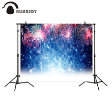 Allenjoy-cenários para estúdio de fotografia, fogos de artifício, fundo azul, festa de ano novo, design original 2024 - compre barato