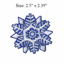 Parche bordado ancho de copos de nieve para invierno, artesanía de fieltro para colección de recortes, 2,5" 2024 - compra barato