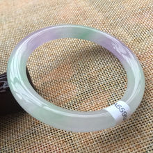 Pulseira de jade verde gelo natural 55.8mm certificada (grau a), bracelete de jade verde gelo 59955 2024 - compre barato
