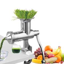 Espremedor manual de grama de trigo de aço inoxidável, máquina de suco espremedora de frutas primas prensadas, gengibre, máquina de suco escória de trigo 2024 - compre barato