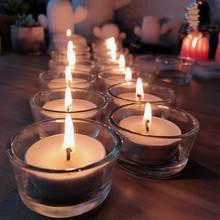 Soporte de candelero de Navidad para velas perfumadas, frascos de vidrio para velas, decoración romántica de Navidad, X8T002 2024 - compra barato