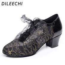 DILEECHI Adult female Latin dance shoes mesh with the spring and summer square dance shoes with soft bottom 2024 - buy cheap