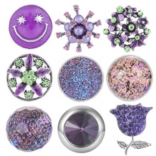 10pcs Newest Styles Purple Series Snaps Mix Pack 18mm GingerSnaps Snap button Charms Snap Jewelry VN-1992 2024 - buy cheap