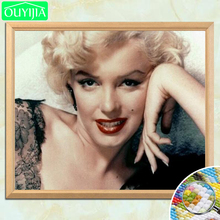 Pintura de diamante 5D DIY de pijama ahuecado de Marilyn Monroe, bordado de diamantes de imitación cuadrados, mosaico de pintura 2024 - compra barato