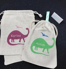 personalize names boy or girl dinosaur Birthday Gift favor bags, Baby Shower thank you gift bags, Christening baptism gift bags 2024 - buy cheap