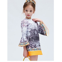Платья для девочек летнее платье 2020 новое платье принцессы для детей Fille Mariage Цветочные Вечерние платья с принтом свадебное платье для девочек 2024 - купить недорого
