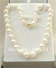 Wholesale free shipping Natural 18 k  Gold CLASP 9-10mm Akoya Pearl Necklace 17'' 2024 - buy cheap