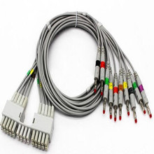 2020 совместимый с телеметрическим кабелем ECG Holter morтара ELI л с 10 выводами, стандарт IEC типа банан 2024 - купить недорого