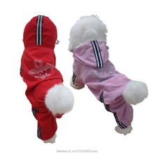 Red Dog Raincoat Jumper Small Dog Jumpsuit  Pet Clothes Waterproof Clothing For Large Dog With Reflective tape XS S M L XL XXL 2024 - buy cheap