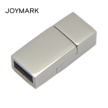 JOYMARK 6X2.6mm Hole Rectangle Stainless Steel Magnetic Clasps For Flat Leather Cord Bracelet Necklace Jewelry Making BXGC-150 2024 - buy cheap