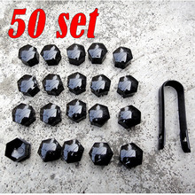 50 Set Black Wheel Lug Nut Center Covers Bolt Caps &  Removal Tool Fit for VW Passat For Audi A4 321601173A 17mm 2024 - buy cheap