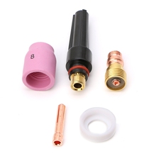 OOTDTY Durable 5pcs/set Tig Welding Torch Stubby Cup Gas Collet Body Lens Kit For Tig WP-17/18/26 1.6mm Dropshipping 2024 - buy cheap