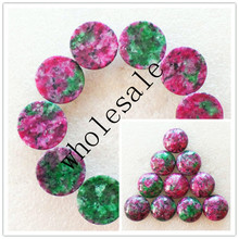 (12 pieces/lot) Wholesale High Quality Natural Fuchsite Round CAB Cabochon for jewelry Accessories 16x5mm Free Shipping 2024 - buy cheap