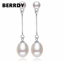 REAL PEARL Freshwater Natural Cultured Pearl Earrings Fashion Nice Earrings for Beautiful Bride Party Wedding Gift 2024 - buy cheap