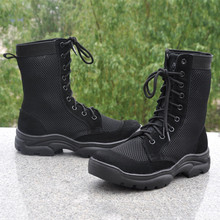 Botas táticas do exército respirável masculinas, botas de trabalho militar leve para verão tamanho 35 --- 44 2024 - compre barato