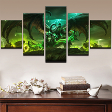 Modular Pictures HD Print Frame Poster 5 Pieces Game World Of Warcraft Character Painting Wall Art Living Room Home Decor PENGDA 2024 - buy cheap