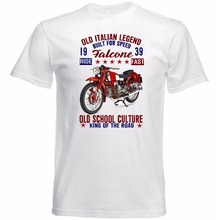 Summer 2019 100% Cotton Tee shirts Summer Short Sleeves Cotton T-shirt VINTAGE ITALIAN MOTORCYCLE MOTO FALCON army T shirt 2024 - buy cheap