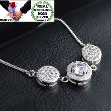 Hxomzj pulseira personalidade pela moda, pulseira de prata esterlina 925, três contas redondas, br39, presente para festa feminina e feminina 2024 - compre barato