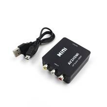 1080P HDMI Mini VGA к RCA AV композитный адаптер конвертер с 3,5 мм аудио VGA2AV/CVBS + аудио к ПК HDTV конвертер 2024 - купить недорого