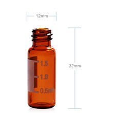 20Pcs 2ml Amber Auto-Sampler Vials Glass Screw Thread Write Spot W/Lid and Seal 2024 - buy cheap