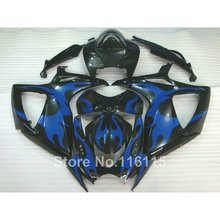 fairing kit fit for Suzuki GSXR 600 750 K6 K7 2006 2007 blue flames black fairings set GSX-R600 GSX-R750 06 07 S4-29 2024 - buy cheap