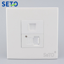 SeTo 86 tipo RJ45 Cat5e red Lan + carga USB del Panel de la pared placa hembra Keystone placa frontal 2024 - compra barato