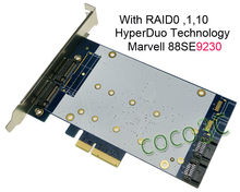 Dual SATA III + Dual NGFF slot PCI-e Card HyperDuo SATA 6Gbps 3.0 HDD M.2 SSD Built RAID PCI Express card 2024 - buy cheap