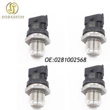 New 4PCS Fuel Injection Rail Pressure Sensor For Renault Hyundai Fiat Lancia 0281002568 2024 - buy cheap