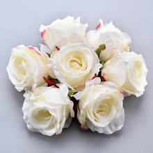 30 шт. большая шелковая белая роза искусственный цветок голова для свадебного украшения DIY ВЕНОК подарок Скрапбукинг большой цветок ремесло 2024 - купить недорого