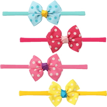 1PC New Style Dot Hair Bows With Headbands For Children Dot Pattern Nylon Headband Girls Hair Band 2024 - buy cheap