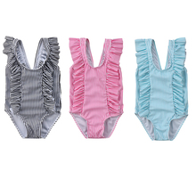 2018 Summer Toddler Newborn Baby Kid Girls Striped Swimwear Swimsuit One Piece Romper Jumpsuit Playsuit Costume 2024 - buy cheap