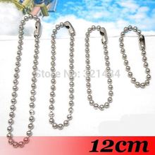 Free ship! Rhodium Dull Silver Plated 1000PCS 12cm 2.4mm Ball Chains Link with Connector For Scrabble Tiles Key Chains Tags 2024 - buy cheap