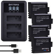 Batmax 4 Uds PG1050 baterías de la Cámara AKKU + LED 3 ranuras cargador USB para la cámara SJCAM SJ4000 WiFi SJ5000 WiFi Plus M10 SJ5000 más SJ6000 2024 - compra barato