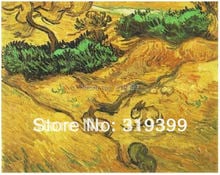 Vincent Van Gogh-lienzo de lino para pintura al óleo, Campo con dos conejos, 100% hecho a mano, calidad de museo, envío gratuito por DHL 2024 - compra barato