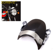 Zorbyz-para-brisa para motocicleta, garfo de fumaça, montagem, para harley, honda, yamaha, kawasaki, suzuki 2024 - compre barato