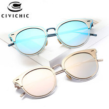 CIVICHIC стразам Для женщин кошки глаза солнцезащитные очки градиентные брендовые дизайнерские очки Oculos De Sol UV400 Gafas Mujer HD, Sonnenbrille E382 2024 - купить недорого