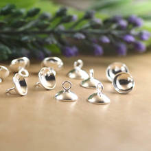 8mm Beads End Caps Circle with Loop Charm Crafts DIY Jewelry Findings Silver tone 2024 - buy cheap