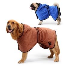 Cão de estimação toalha de banho microfibra super absorvente toalha de secagem para animais de estimação roupão de cão macio para pequenos cães médios grandes 2024 - compre barato