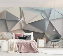 Custom wallpaper 3d modern minimalist style 3d papel de parede stereo triangle TV background wall living room bedroom wallpaper 2024 - buy cheap