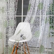 3 Colors 95cm x 200cm Room Floral Tulle Window Screening Curtain Drape Panel Decal Scarf Curd Valances Curtains 2024 - buy cheap