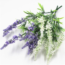 10Pcs Fake Lavender Bunch (7 stems/piece) Simulation plastic Lavender for Wedding Home party Decorative Artificial Flowers 2024 - buy cheap