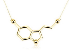 Shuangshuo Chemical Molecule Choker Necklace Jewelry Serotonin Molecule Pendant Necklaces for Women Long Chain Necklace N012 2024 - buy cheap
