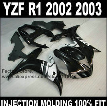 100% de inyección completa para YAMAHA YZF R1, 2002, 2003, R1, 02, 03, partes de carenado de ABS, color blanco y negro 2024 - compra barato