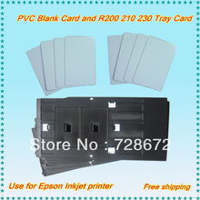 Hot 1PC PVC ID Card Tray + 119PCS PVC White Blank Card For EPSON R200 R210 R220 R230 R300 R310 R350 Inkjet Printer Parts 2024 - buy cheap